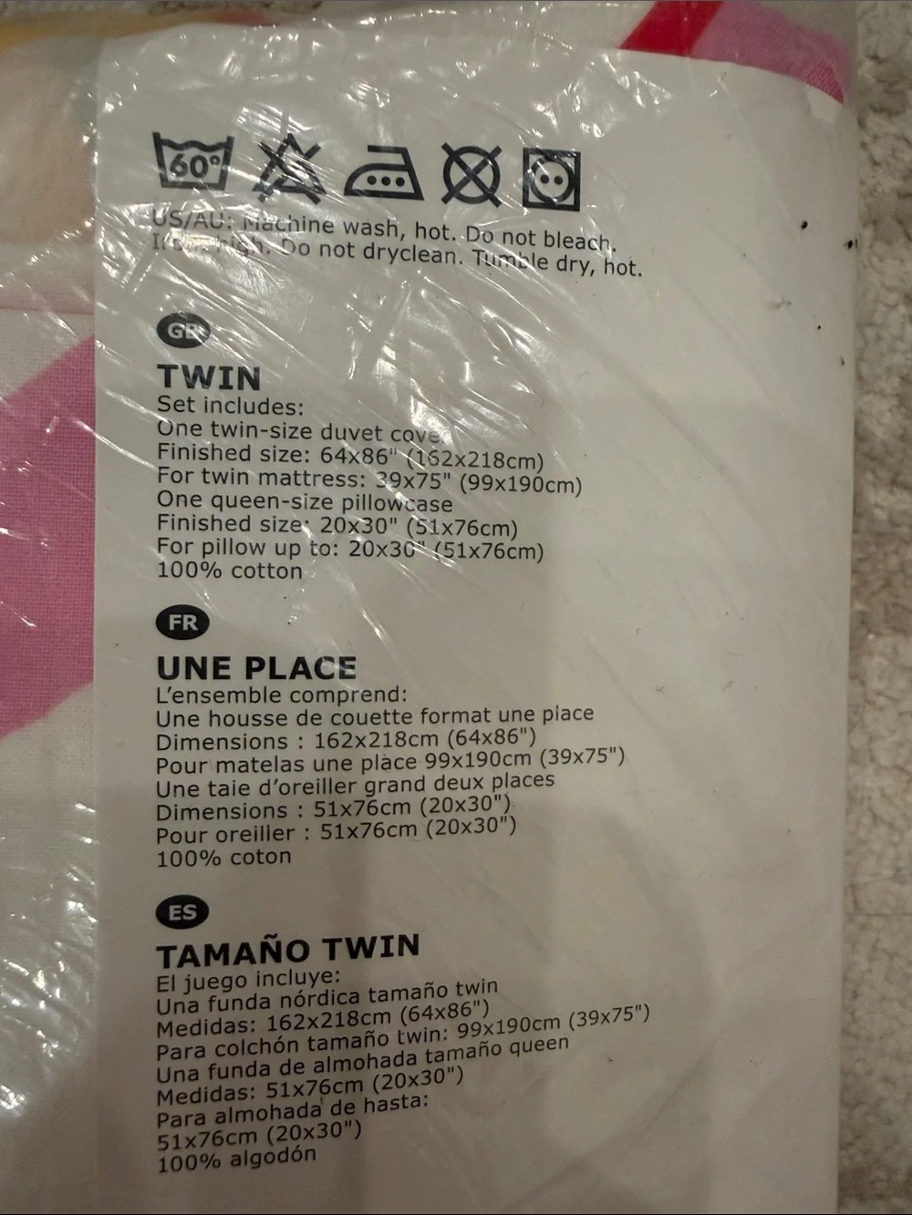 New IKEA Hearts Twin Duvet Covers & Bedding Sets